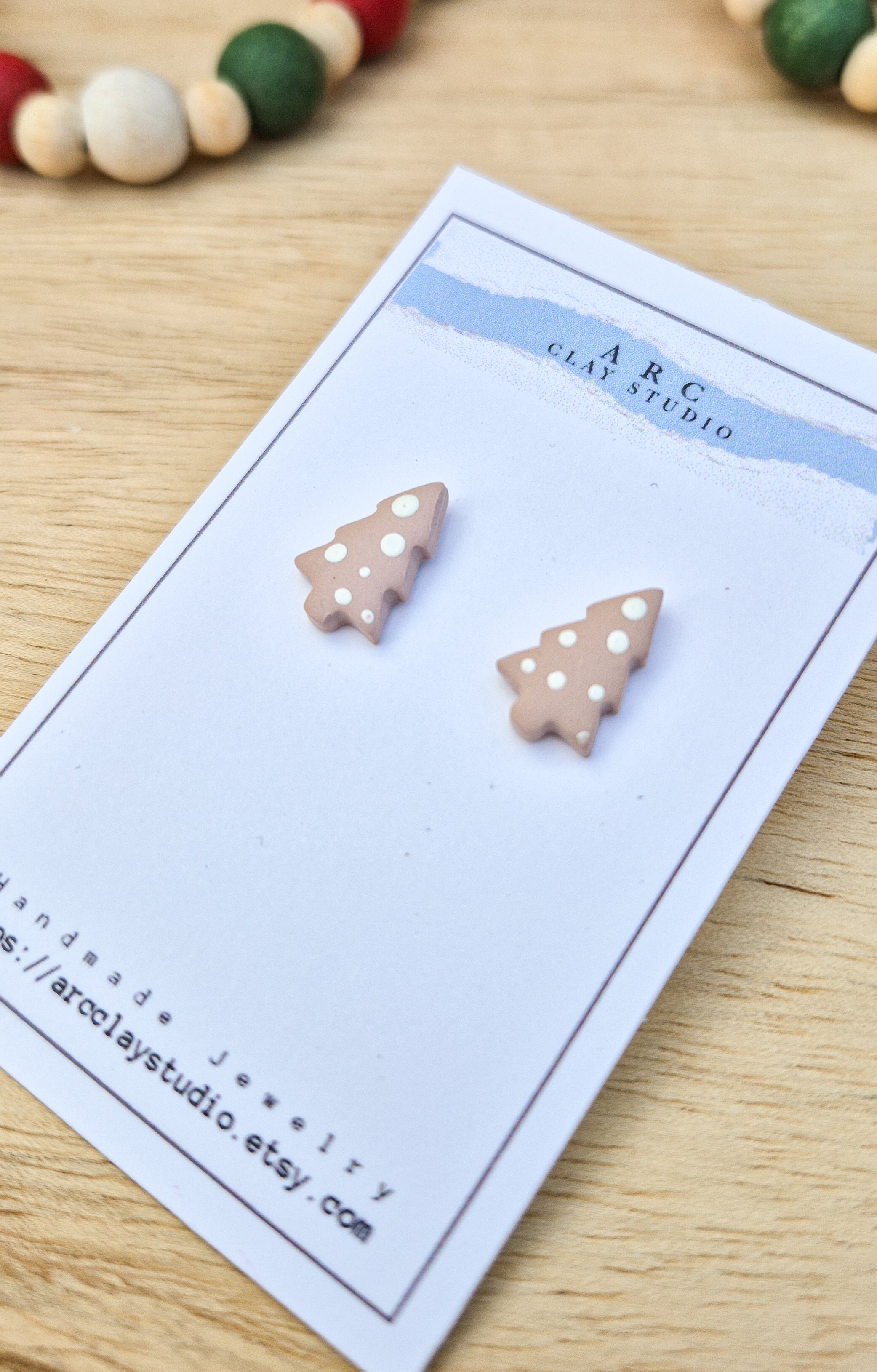 Handmade Christmas Tree Earrings. Perfect for the holidays!