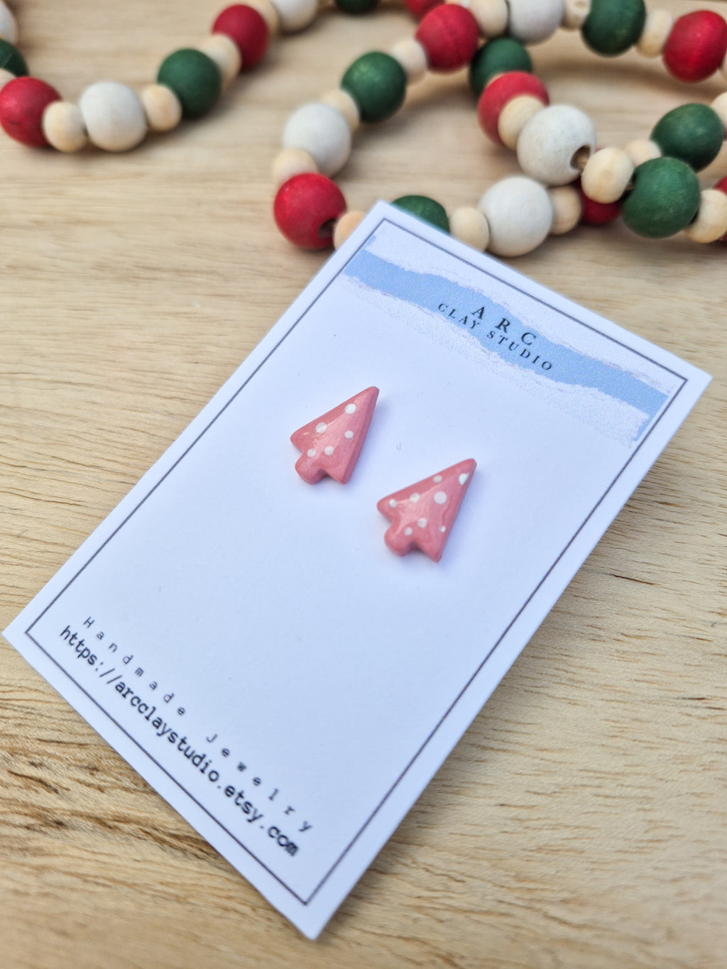 Handmade Christmas Tree Earrings. Perfect for the holidays!