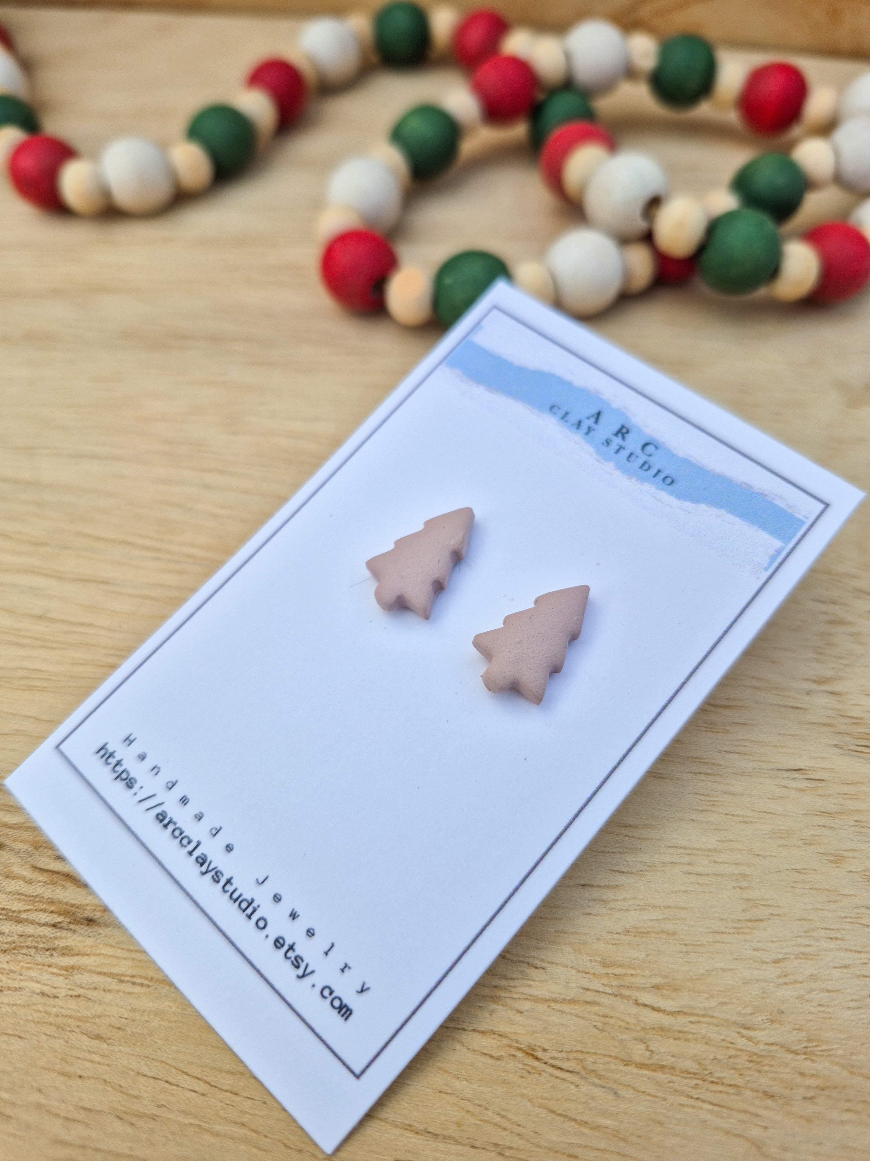 Handmade Christmas Tree Earrings. Perfect for the holidays!
