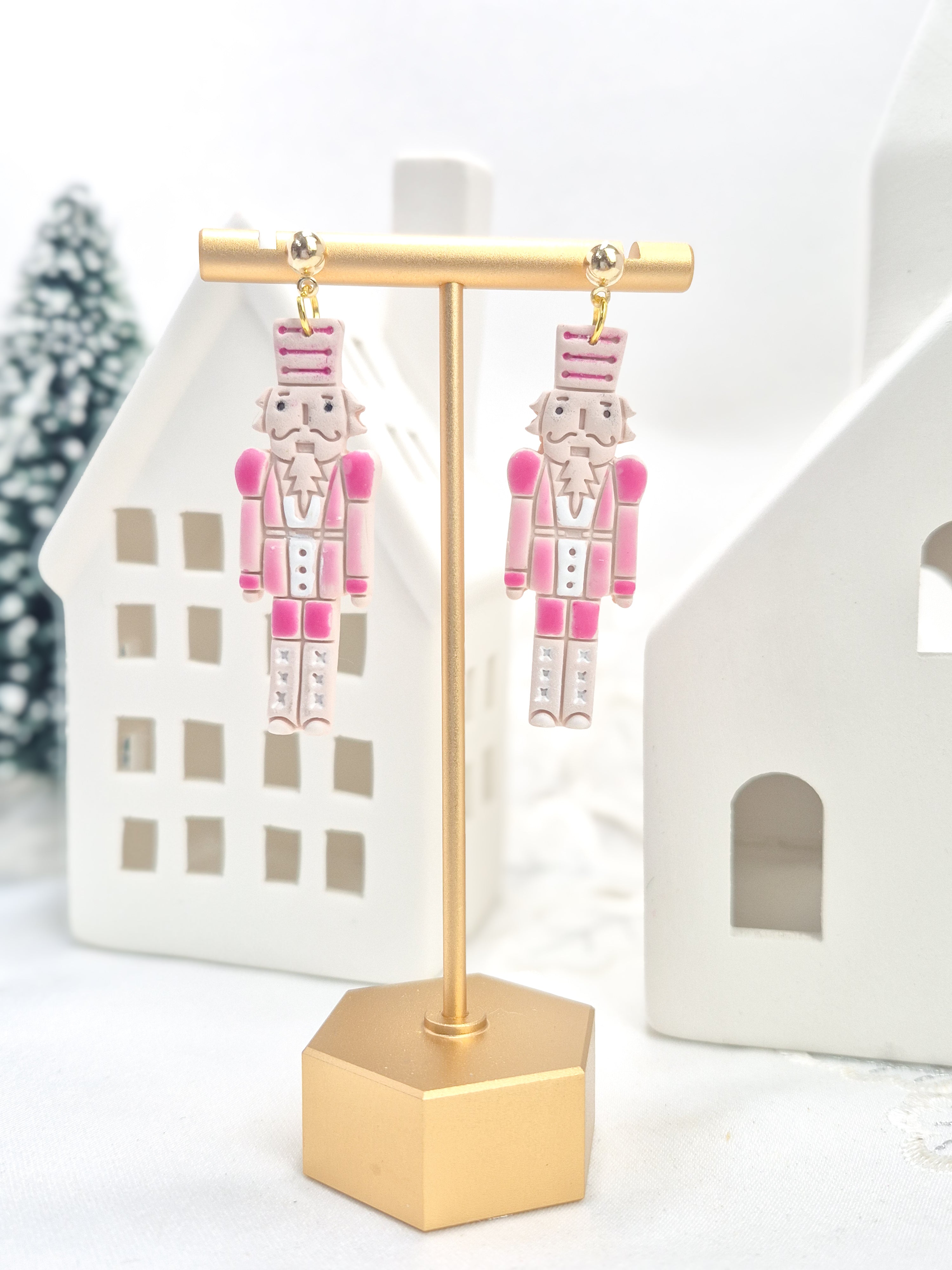Pink Nutcracker Earrings
