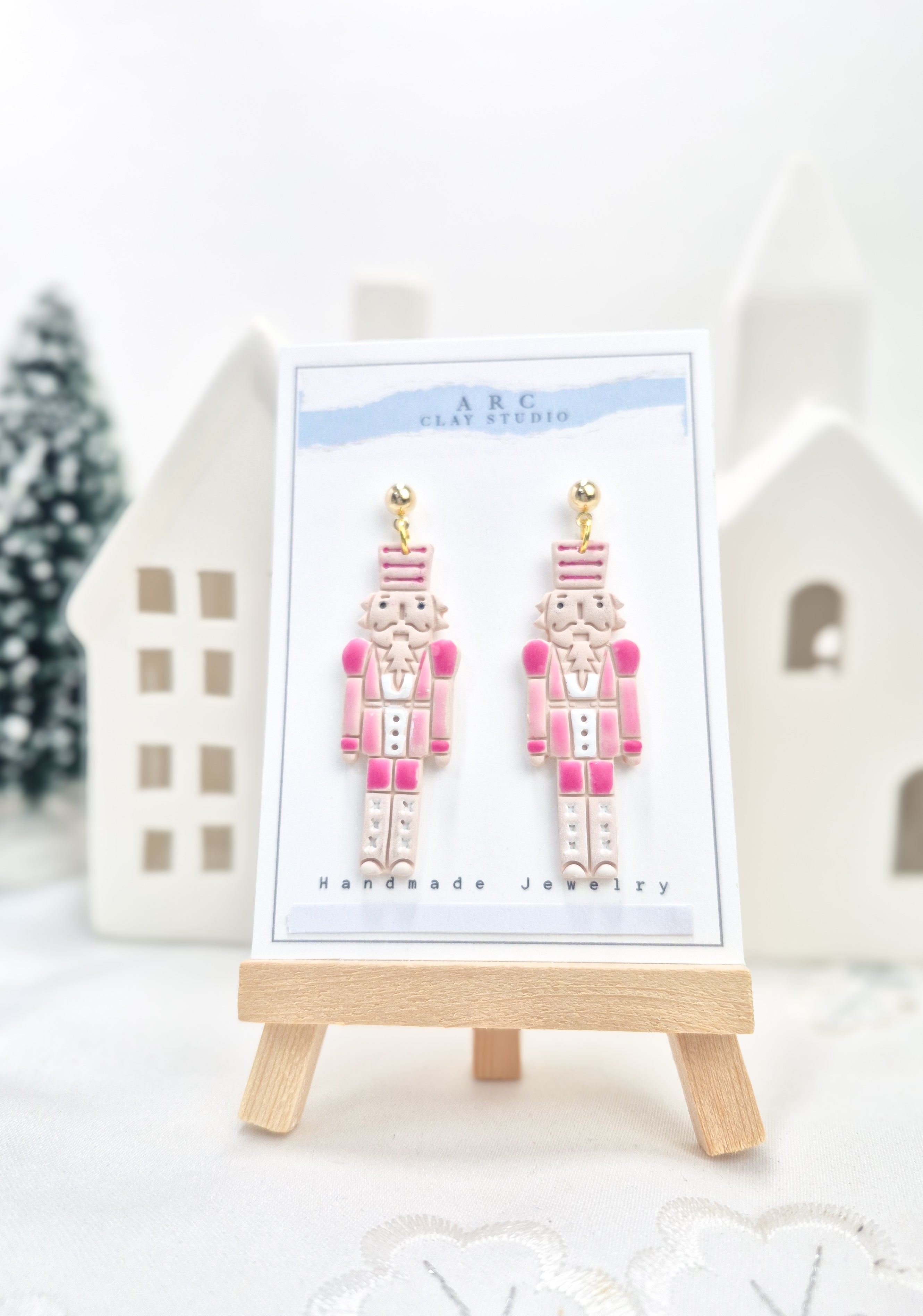Pink Nutcracker Earrings